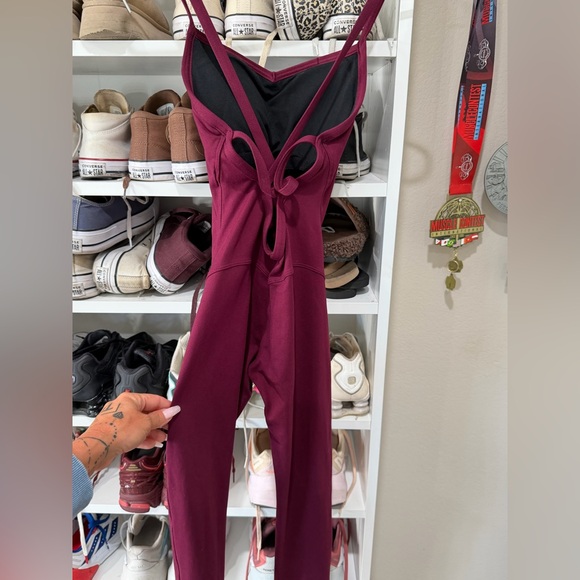 Bombshell Sportswear Pants - Bombshell sportswear, sculpt bodysuit maroon/purple, good condition size XS